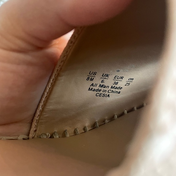 Beige/Pink snakeskin wedge heels - Picture 2 of 5